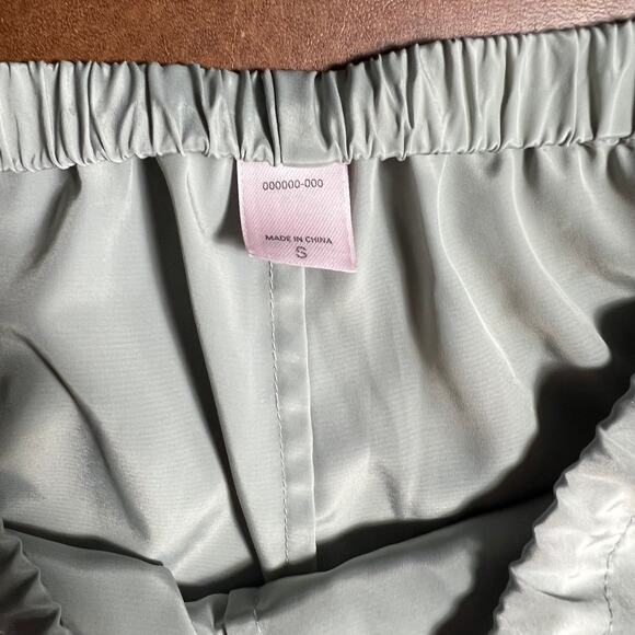 Vintage Y2K Victoria's Secret Small Mint Green Satin Sleep Shirt Shorts Set 2000 - Picture 11 of 12